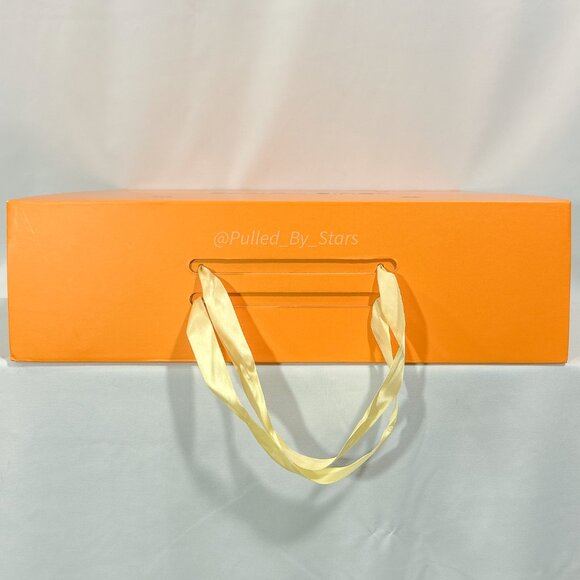 LOUIS VUITTON Orange Foldover Open Sleeve Magnetic Gift Box 16.5 x 13.75 x 4.75 - Picture 9 of 16